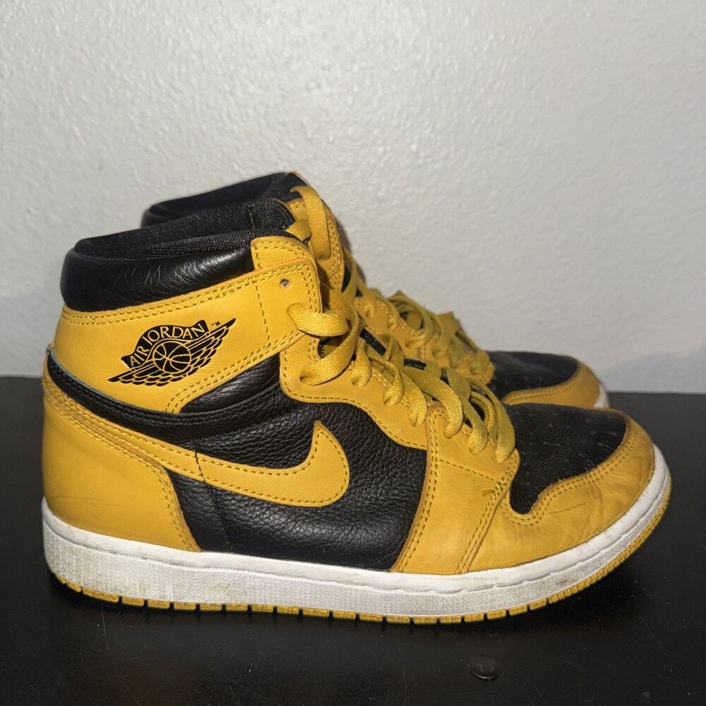 Rare Men 7.5, Women 9 Jordan 1 Retro OG High Pollen Wutang Yellow Iowa Travis
